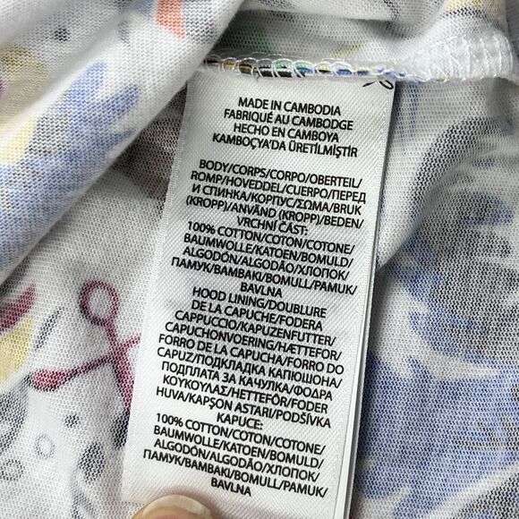 Polo Ralph Lauren Polo Shirt Bear Tropical Island Hoodie Long Sleeve Sz M 10-12 - Picture 5 of 8